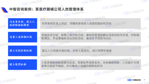 中智咨詢案例：某醫(yī)療器械公司人效管理體系